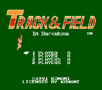 Track & Field in Barcelona (Europe) screen shot title